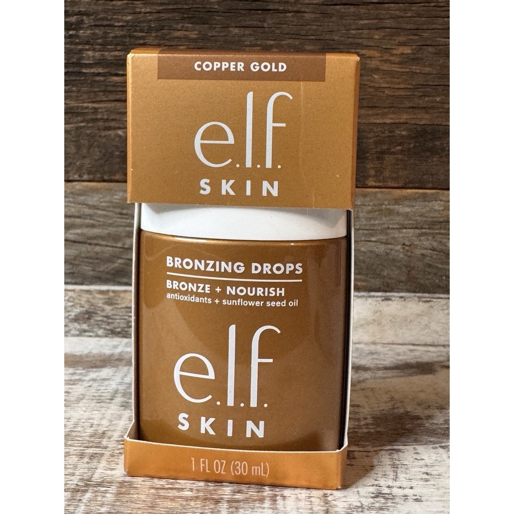 e.l.f. Skin Bronzing Drops Copper‎ Gold Bronze 1 oz | Glowy Gift Idea ✨